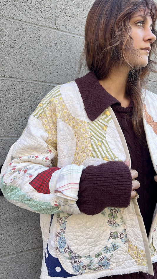 Circle pattern Quilt Coat